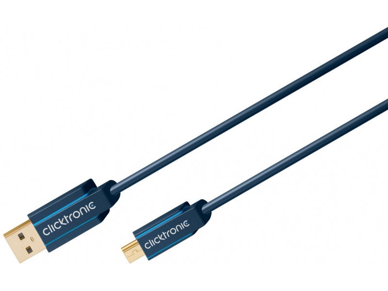 Kabel USB 2.0 A / B mini 0,5m Clicktronic
