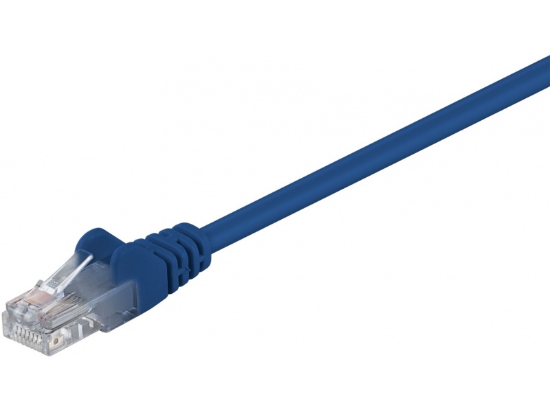 Kabel Patchcord CAT 5e U/UTP RJ45/RJ45 0,25m niebieski