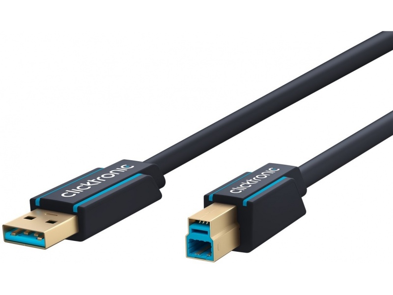 Kabel (do drukarki) USB 3.0 A / B 1,8m Clicktronic 5 Gbit/s