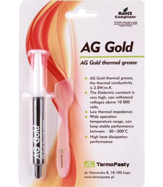 Pasta termoprzewodząca Gold 3g AG