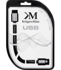 Kabel USB - micro USB gniazdo-wtyk 1.0m Kruger&Matz