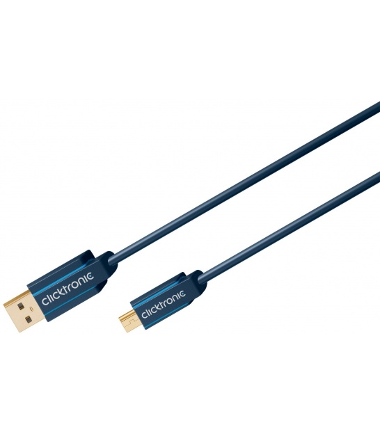 Kabel USB 2.0 A / B mini 0,5m Clicktronic