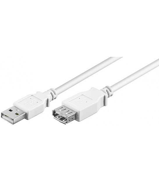 Przedłużacz USB 2.0 Hi-Speed 3 m, Biały
