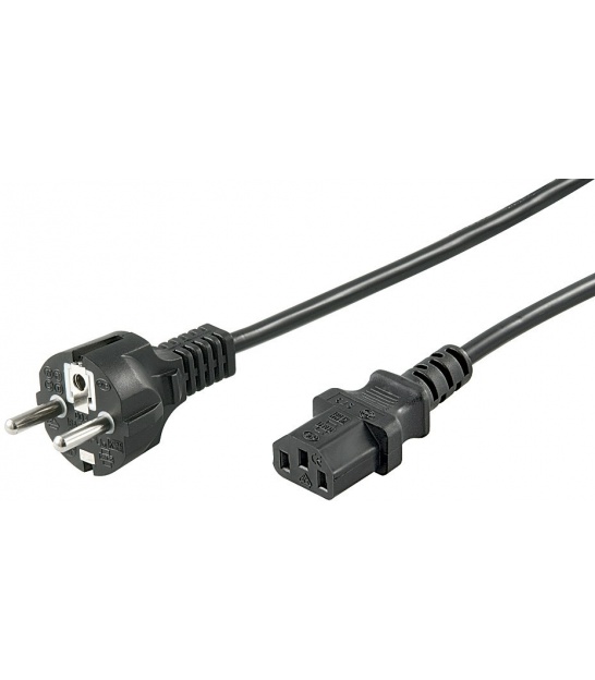 Kabel przyłączeniowy do urządzeń nienagrzewających się 1,5 m, Czarny