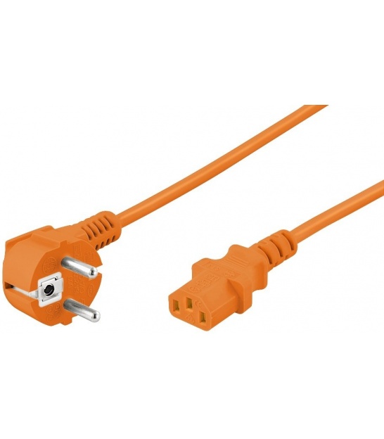 Kabel przyłączeniowy do urządzeń nienagrzewających się, zgięty 2 m, Pomarańczowy