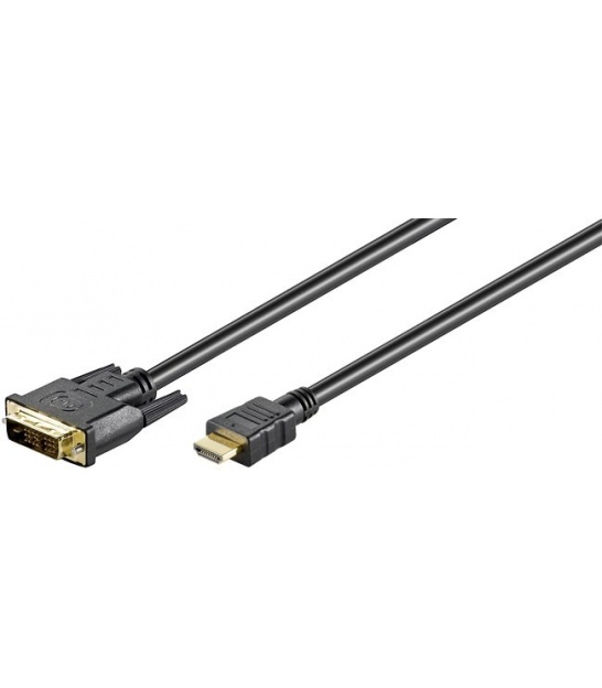 Kabel HDMI/DVI-D, pozłacany