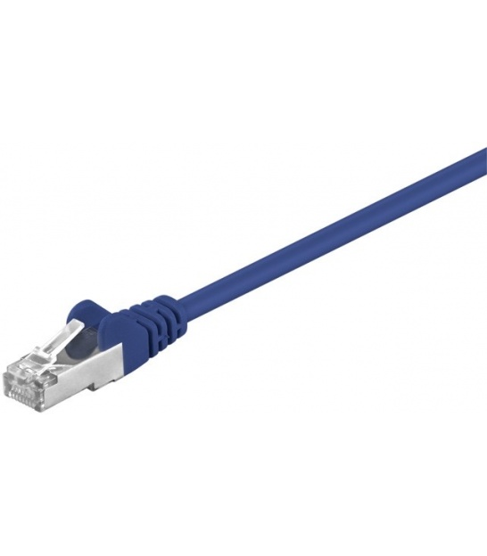 Kabel Patchcord Cat 5e F/UTP RJ45/RJ45 1m niebieski