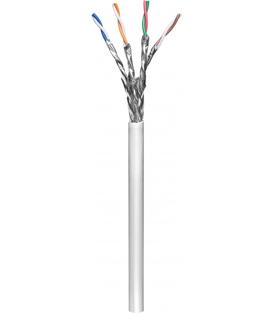 Kabel instalacyjny (drut) CAT 6 S/FTP PiMF LSZH Cu 100m szary