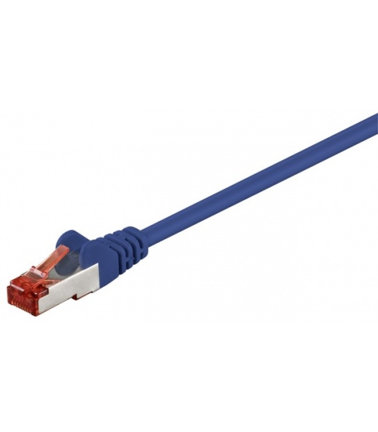 Kabel Patchcord CAT 6 S/FTP PIMF RJ45/RJ45 10m niebieski