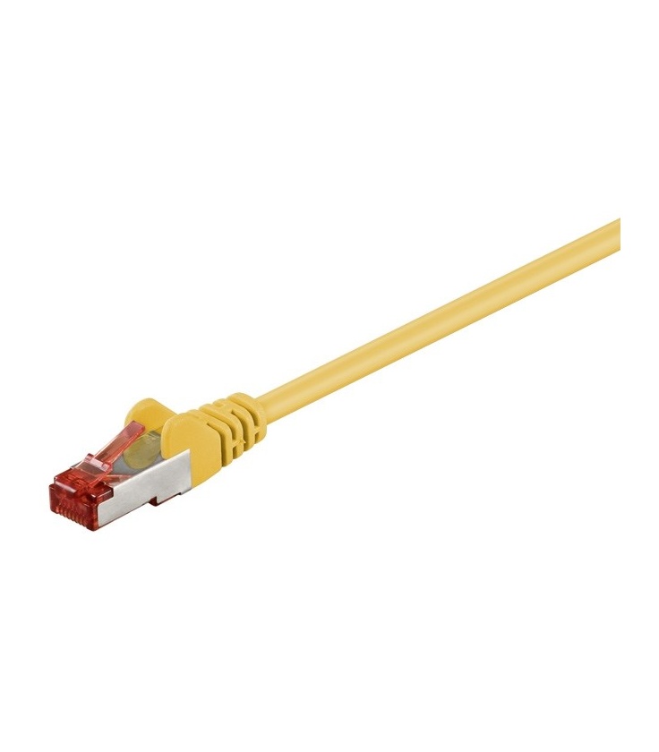 Kabel Patchcord CAT 6 S/FTP PIMF RJ45/RJ45 0.50m żółty