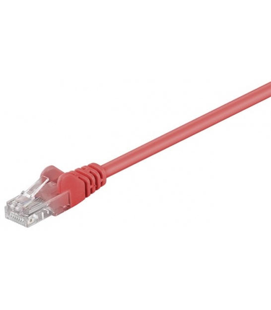 Kabel Patchcord CAT 5e U/UTP RJ45/RJ45 0,5m czerwony