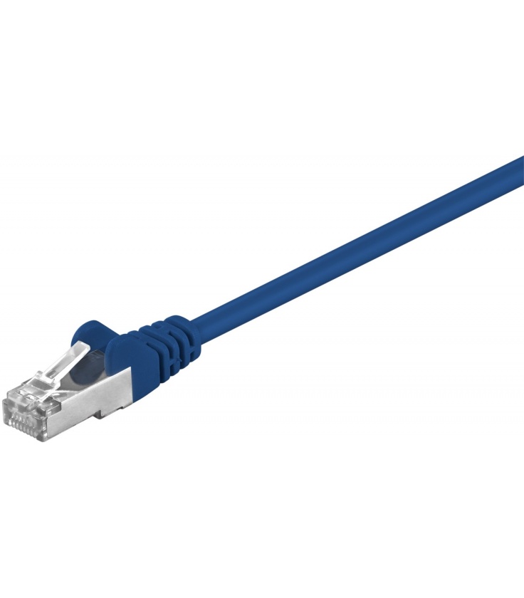 Kabel Patchcord CAT 5e F/UTP RJ45/RJ45 0,25m niebieski