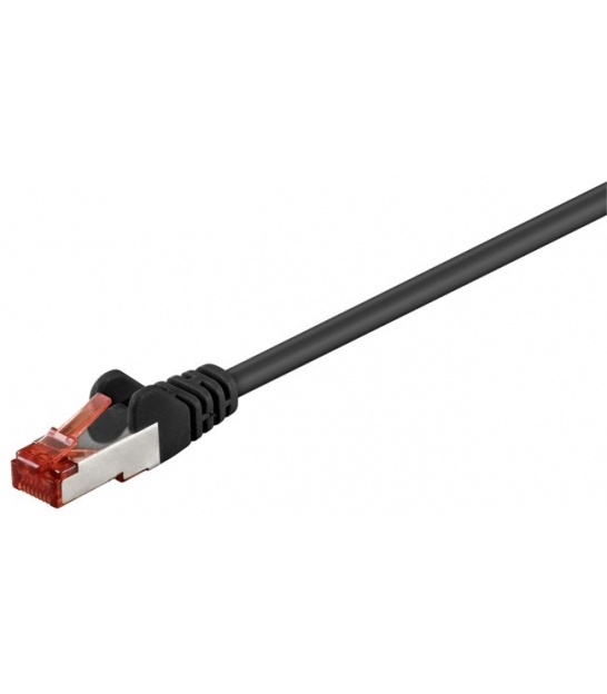 Kabel Patchcord CAT 6 S/FTP PIMF RJ45/RJ45 10m czarny