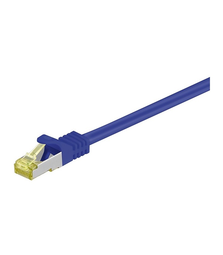 Kabel Patchcord CAT 7 S/FTP PIMF (z wtykami CAT 6a RJ45/RJ45) 3m niebieski