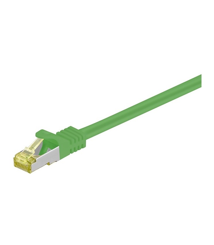 Kabel Patchcord CAT 7 S/FTP PIMF (z wtykami CAT 6a RJ45/RJ45) 3m zielony