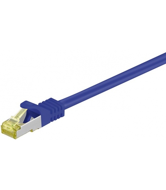 Kabel Patchcord CAT 7 S/FTP PIMF (z wtykami CAT 6a RJ45/RJ45) 7.5m niebieski