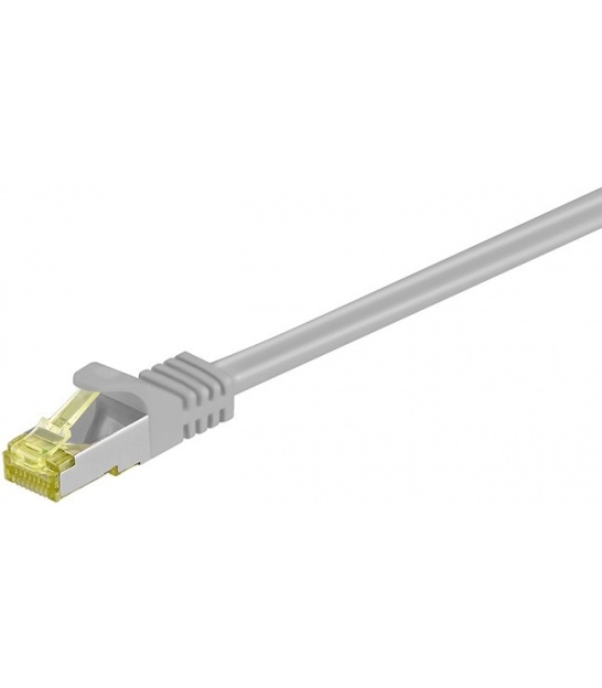 Kabel Patchcord CAT 7 S/FTP PIMF (z wtykami CAT 6a RJ45/RJ45) 7.5m szary