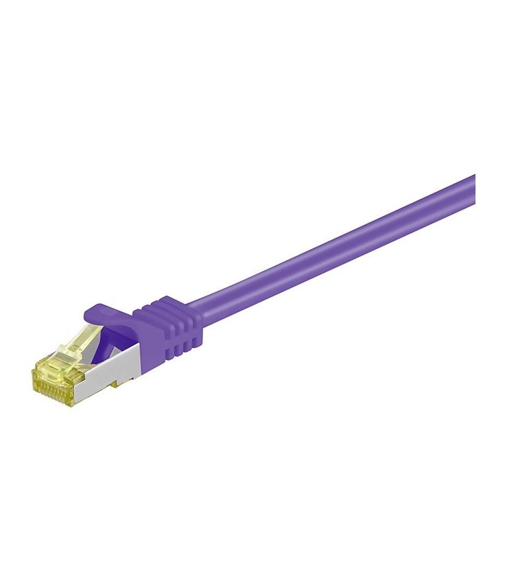 Kabel Patchcord CAT 7 S/FTP PIMF (z wtykami CAT 6a RJ45/RJ45) 30m fioletowy