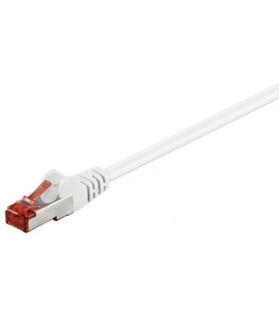 Kabel Patchcord CAT 6 S/FTP PIMF RJ45/RJ45 0.15m biały