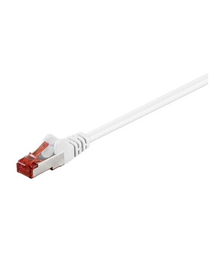 Kabel Patchcord CAT 6 S/FTP PIMF RJ45/RJ45 0.15m biały