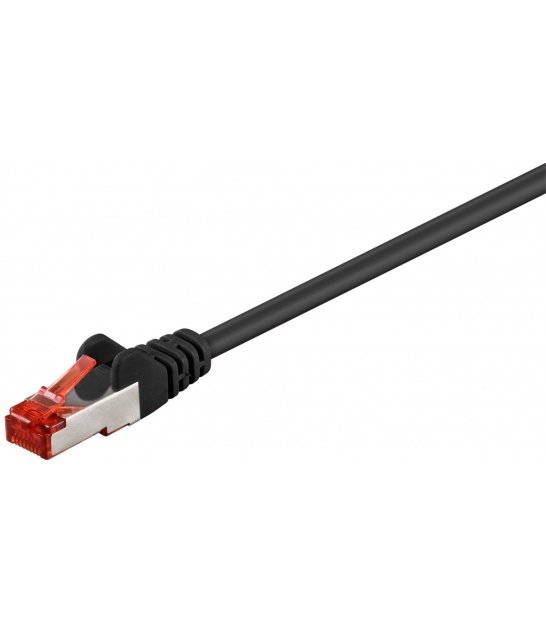 Kabel Patchcord CAT 6 S/FTP PIMF RJ45/RJ45 0.25m czarny