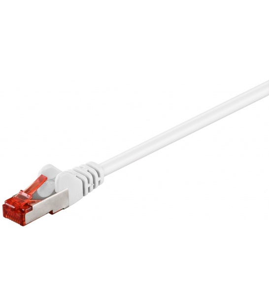 Kabel Patchcord CAT 6 S/FTP PIMF RJ45/RJ45 0.25m biały