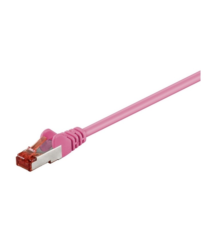 Kabel Patchcord CAT 6 S/FTP PIMF RJ45/RJ45 0.50m purpurowy