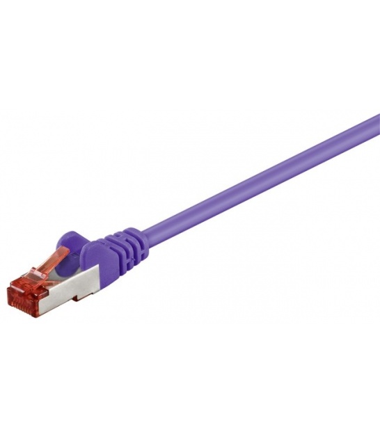 Kabel Patchcord CAT 6 S/FTP PIMF RJ45/RJ45 15m fioletowy