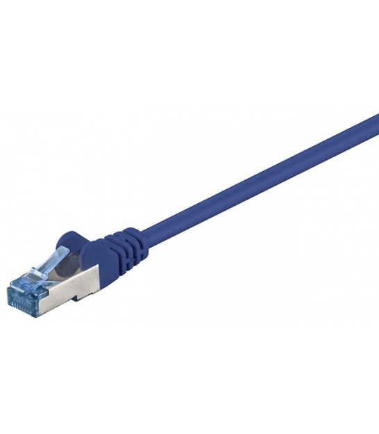 Kabel Patchcord CAT 6a S/FTP PIMF RJ45/RJ45 1m niebieski