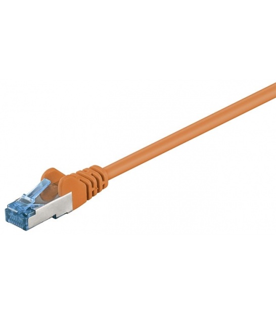 Kabel Patchcord CAT 6a S/FTP PIMF RJ45/RJ45 1m pomarańczowy