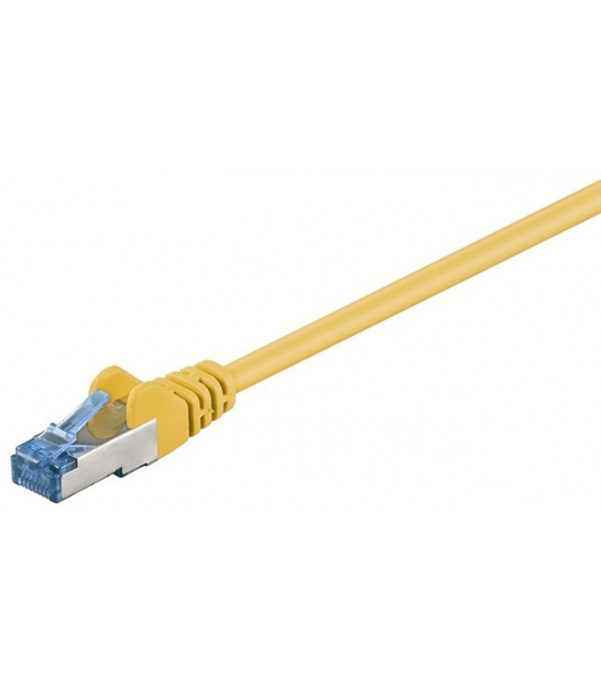 Kabel Patchcord CAT 6a S/FTP PIMF RJ45/RJ45 10m żółty