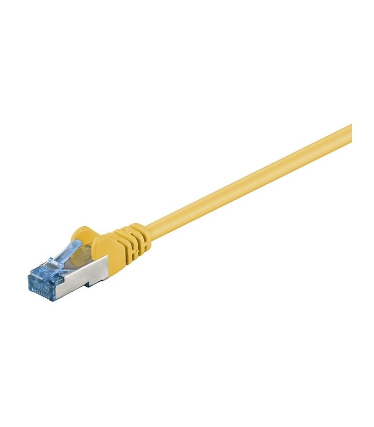 Kabel Patchcord CAT 6a S/FTP PIMF RJ45/RJ45 10m żółty