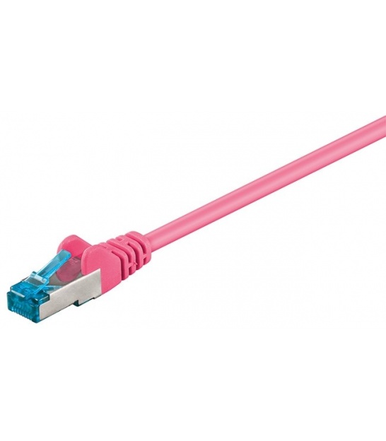 Kabel Patchcord CAT 6a S/FTP PIMF RJ45/RJ45 10m purpurowy