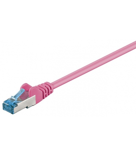 Kabel Patchcord CAT 6a S/FTP PIMF RJ45/RJ45 3m purpurowy