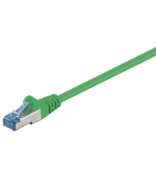 Kabel Patchcord CAT 6a S/FTP PIMF RJ45/RJ45 15m zielony