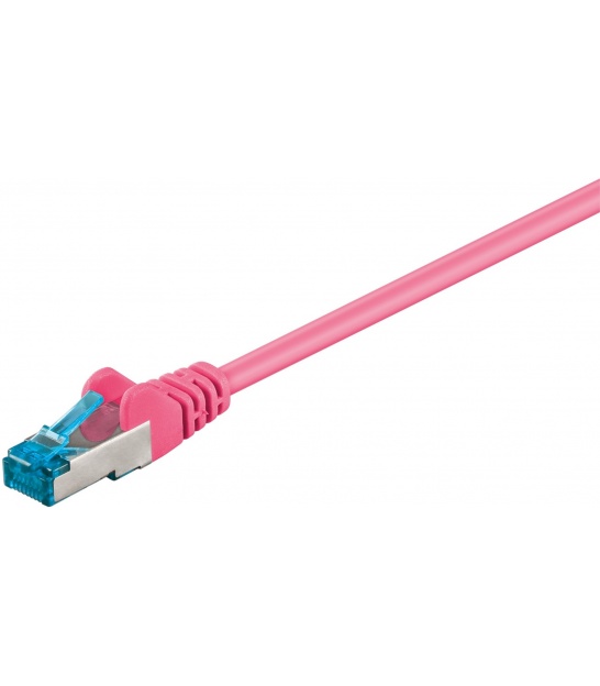 Kabel Patchcord CAT 6a S/FTP PIMF RJ45/RJ45 0.25m purpurowy