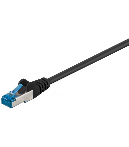 Kabel Patchcord CAT 6a S/FTP PIMF RJ45/RJ45 0.25m czarny