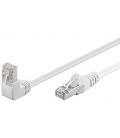 Kabel Patchcord CAT 5e F/UTP (1x90°) RJ45/RJ45 0,5m biały