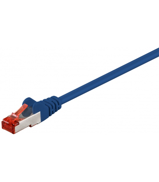 Kabel Patchcord CAT 6 S/FTP PIMF LC RJ45/RJ45 0.25m niebieski