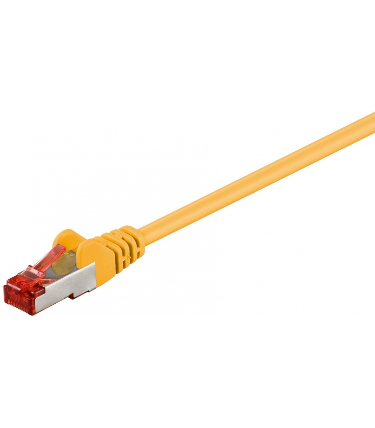 Kabel Patchcord CAT 6 S/FTP PIMF LC RJ45/RJ45 0.25m żółty