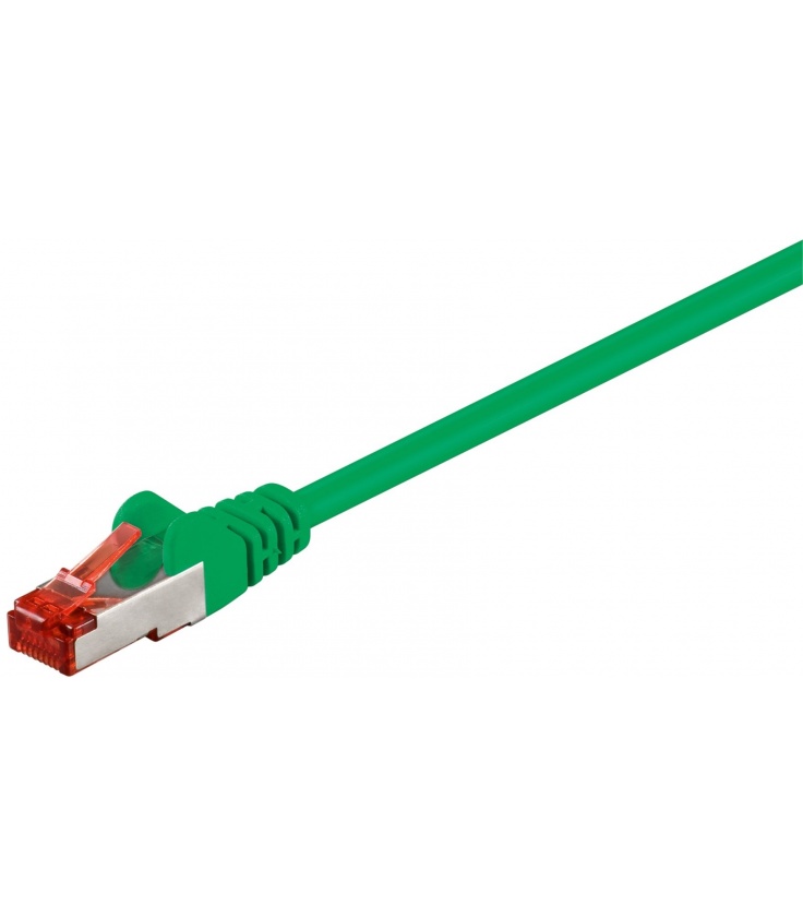 Kabel Patchcord CAT 6 S/FTP PIMF LC RJ45/RJ45 0.25m zielony