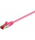 Kabel Patchcord CAT 6 S/FTP PIMF RJ45/RJ45 0.25m purpurowy