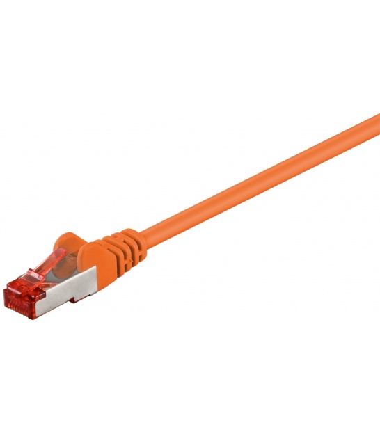 Kabel Patchcord CAT 6 S/FTP PIMF LC RJ45/RJ45 0.25m pomarańczowy