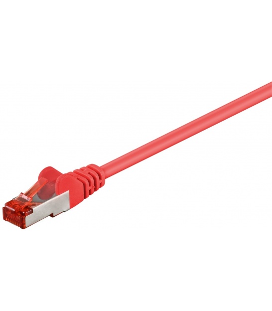 Kabel Patchcord CAT 6 S/FTP PIMF LC RJ45/RJ45 0.25m czerwony