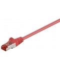 Kabel Patchcord CAT 6 S/FTP PIMF LC RJ45/RJ45 0.50m czerwony