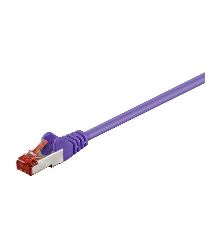 Kabel Patchcord CAT 6 S/FTP PIMF LC RJ45/RJ45 5m fioletowy