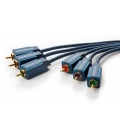Kabel component 3x RCA / 3x RCA 10m Clicktronic