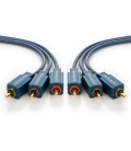 Kabel component 3x RCA / 3x RCA 10m Clicktronic
