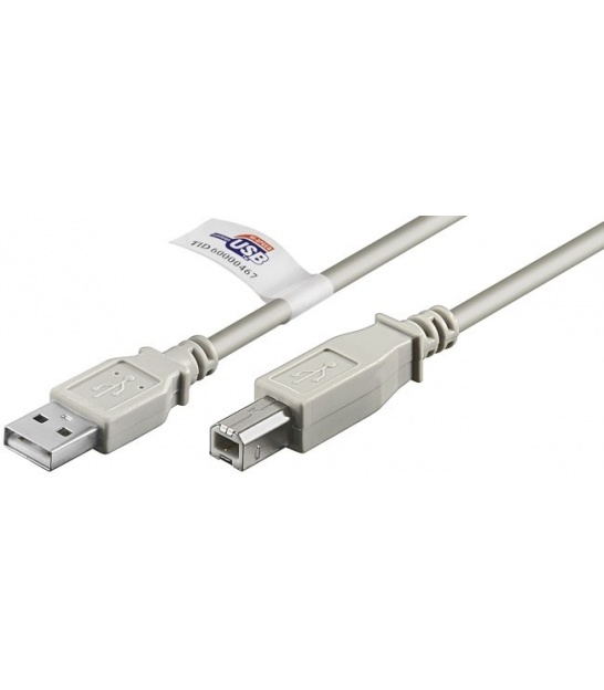 Kabel USB 2.0 Hi-Speed z certyfikatem USB 2 m, Szary