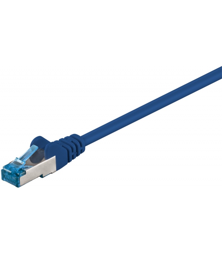 Kabel Patchcord CAT 6a S/FTP PIMF RJ45/RJ45 30m niebieski